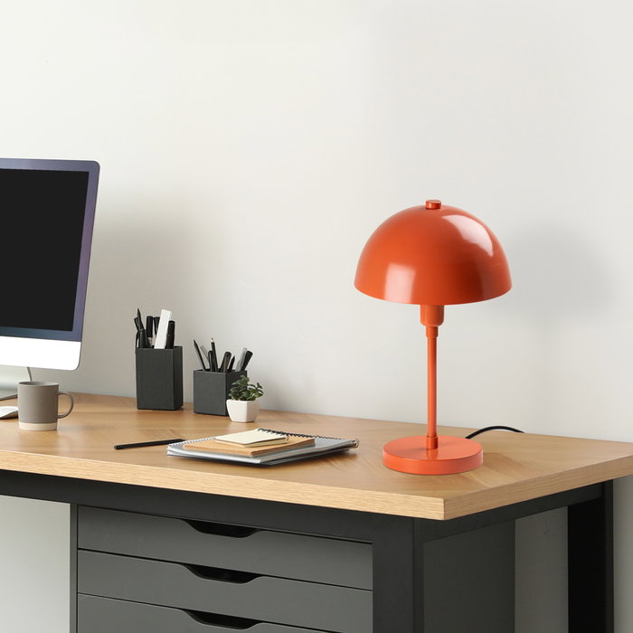 Opviq Lámpara de Mesa de Cuerpo Metálico Naranja